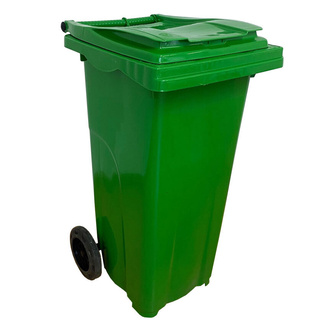 Imagen de Contenedor Plástico de Basura Verde 120 litros 54 x 48 x 94 cm 