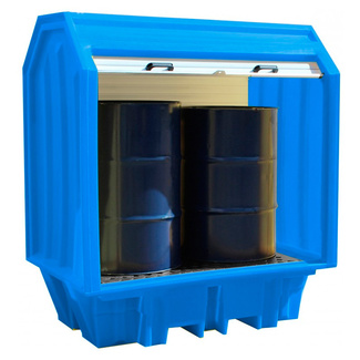 Imagen de Cubeto Armario Exterior para 2 Bidones de 200 litros