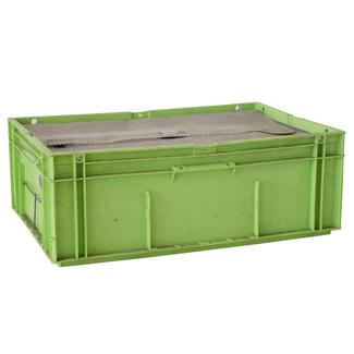 Imagen de Caja Plástica Galia Odette Verde Cerrada Usada 39 litros con Molde 40 x 60 x 21,4 cm