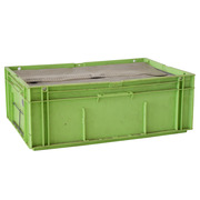 Caja Plástica Galia Odette Verde Cerrada Usada 39 litros con Molde 40 x 60 x 21,4 cm