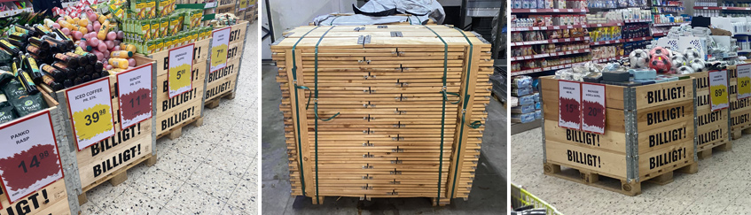 Dinamarca, la Tierra de LEGO, Apuesta por los Collares de Madera Plegables en Supermercados